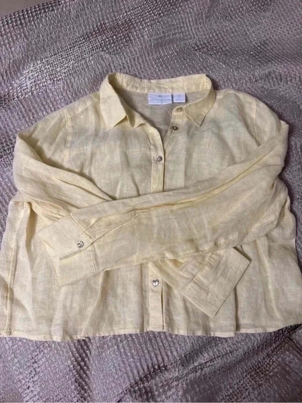 Cynthia Rowley Pale Yellow Button-Down Shirt